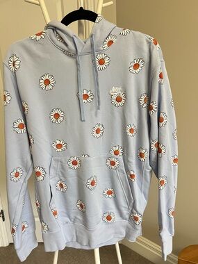 Nike Light Blue Daisy-Print Pullover Hoodie